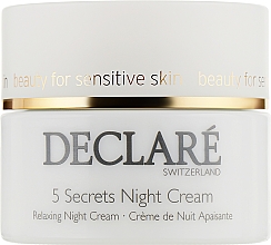 Krem regenerujący na noc 5 sekretów - Declare Stress Balance 5 Secrets Night Cream — Zdjęcie N1