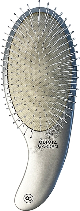 Szczotka do włosów - Olivia Garden Expert Care Nylon Bristles Silver — Zdjęcie N1