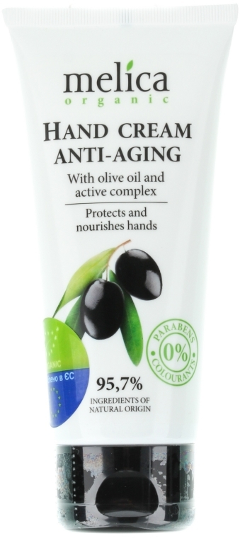 Krem do rąk Oliwa z oliwek i aktywny kompleks składników - Melica Organic With Hand Cream Anti-Aging