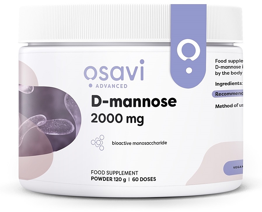 Suplement diety D-mannoza 2000mg - Osavi D-mannose Powder 2000mg — Zdjęcie N1