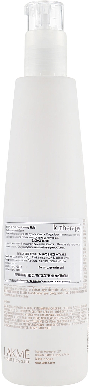Odżywka do włosów suchych - Lakmé K.Therapy Repair Fluid — Zdjęcie N2