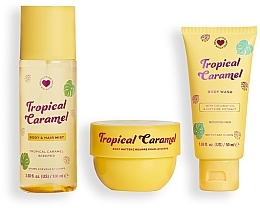 Zestaw - I Heart Revolution Tropical Caramel Nourishing Set (sh/gel/50ml+b/cr/68g+b/mist/100ml) — Zdjęcie N2