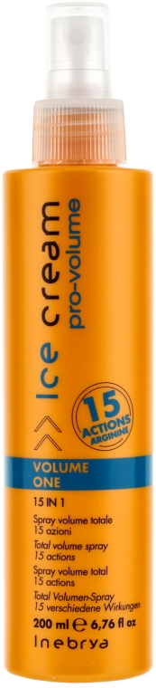 Spray nadający objętość włosom - Inebrya Ice Cream Volume One 15 in 1 Spray — Zdjęcie N4