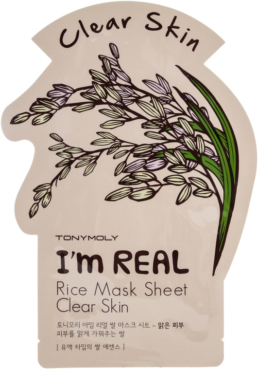 Maseczka do twarzy na tkaninie Ryż - Tony Moly I'm Real Rice Mask Sheet — Zdjęcie N1