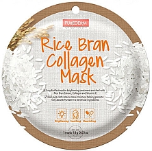 Kup Maseczka kolagenowa do twarzy z otrębów ryżowych - Purederm Rice Bran Collagen Circle Mask