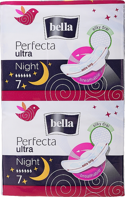 Podpaski Perfecta Ultra Night Silky Drai, 7+7 szt. - Bella  — Zdjęcie N3