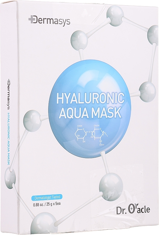 PRZECENA! Maska na twarz z mikrofibry z kwasem hialuronowym - Dr. Oracle Dermasys Hyaluronic Aqua Mask * — Zdjęcie N1