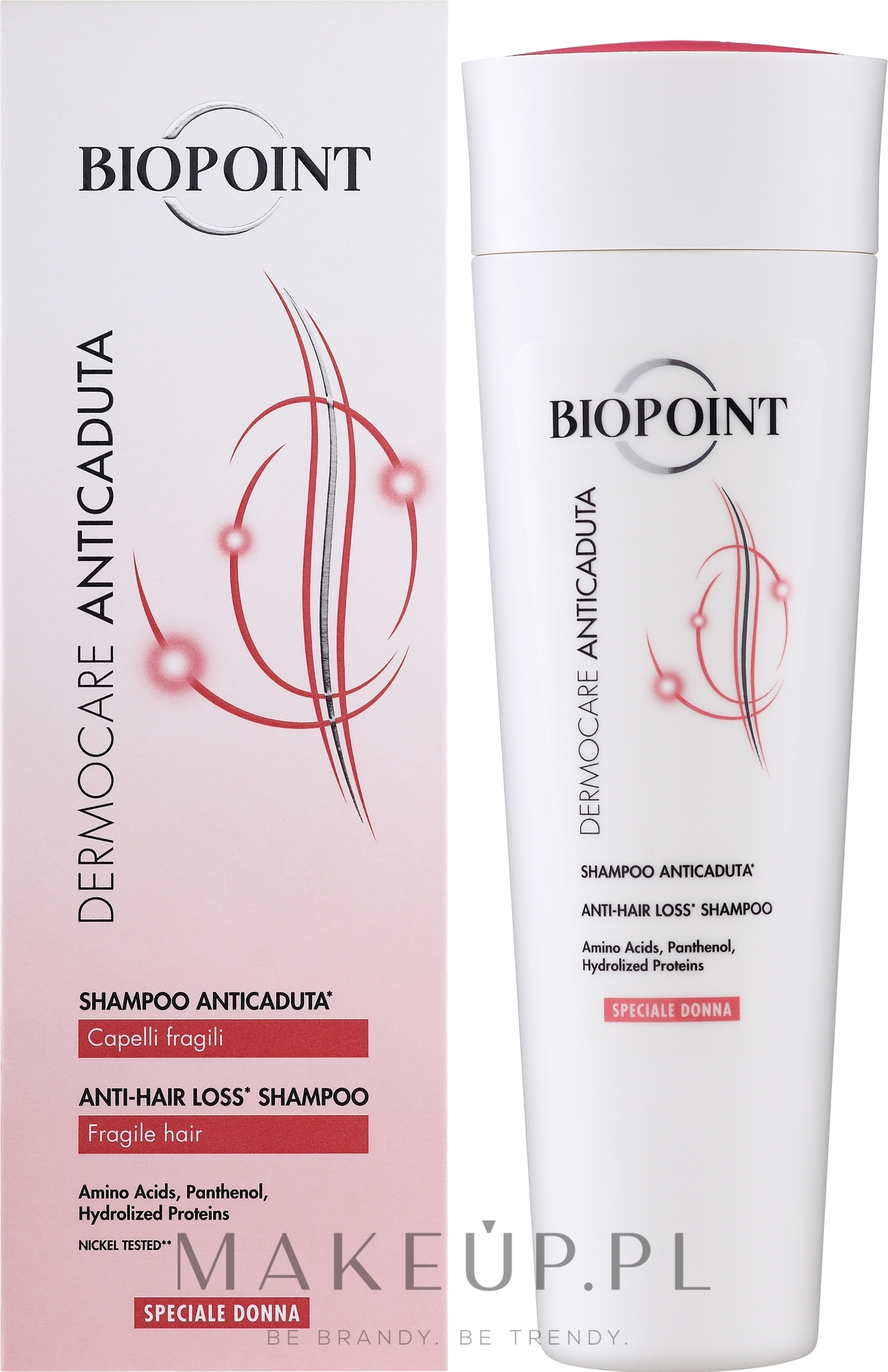 Szampon przeciw wypadaniu włosów dla kobiet - Biopoint Shampoo Anticaduta Donna — Zdjęcie 200 ml