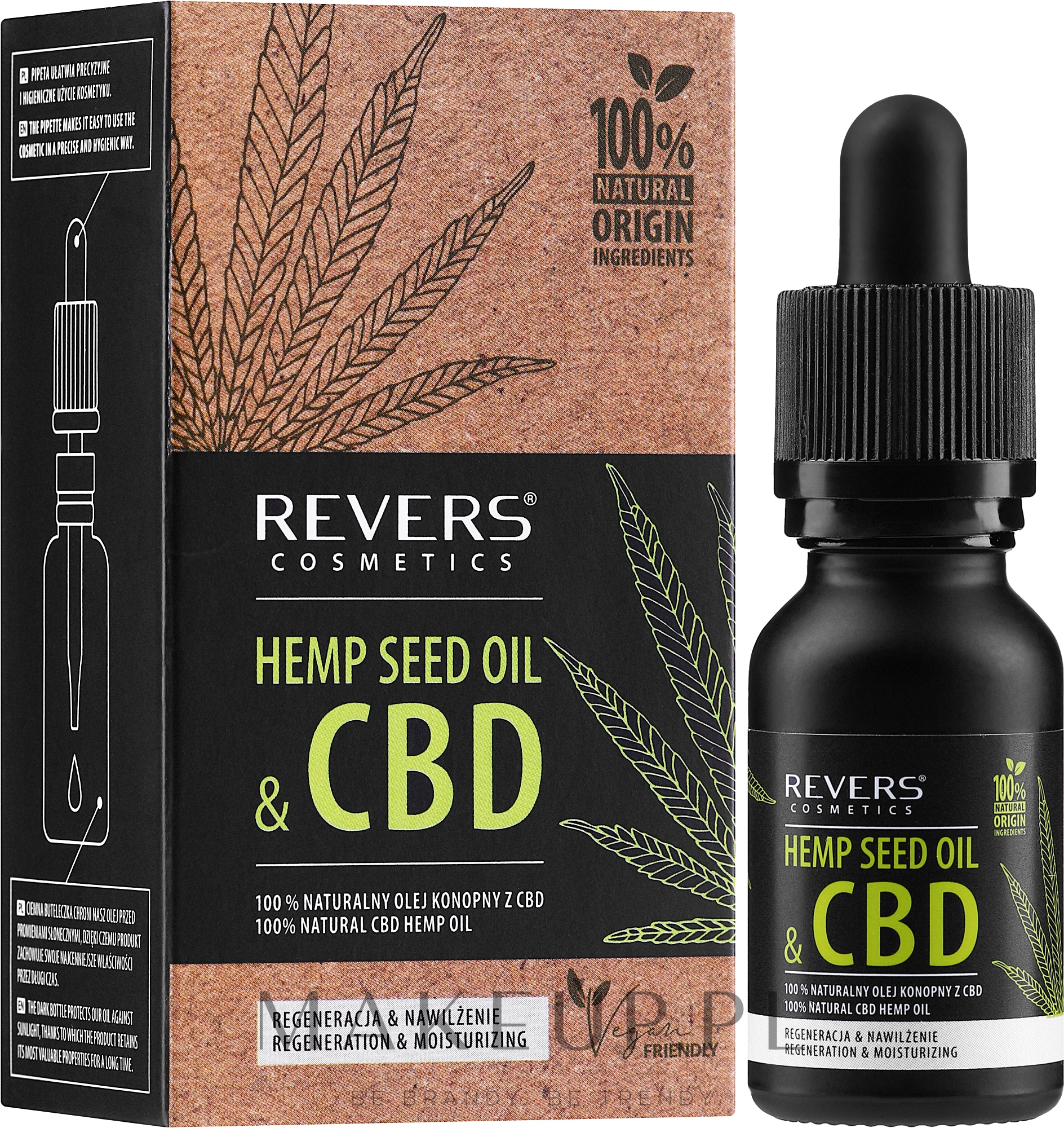 Naturalny olej konopny z CBD - Revers 100% Natural CBD Hemp Oil — Zdjęcie 15 ml