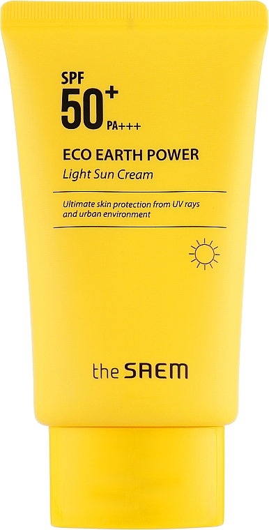 Lekki krem do opalania - The Saem Eco Earth Power Light Sun Cream SPF50+ PA+++ — Zdjęcie N5