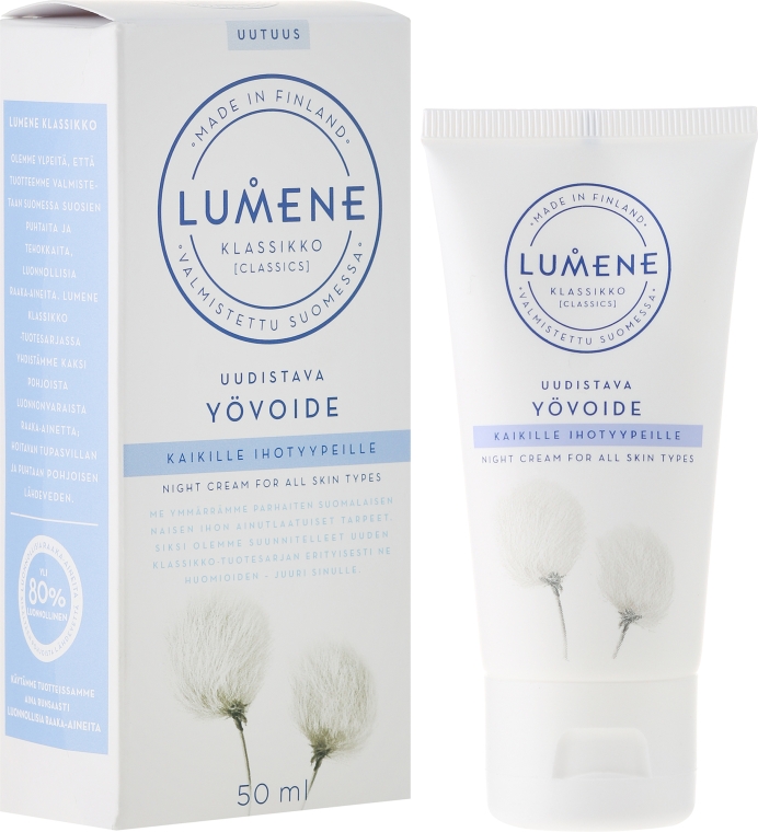 Rewitalizujący krem na noc do wszystkich rodzajów skóry - Lumene Klassikko Restoring Night Cream