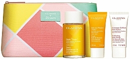 Kup Zestaw - Clarins Tonic (bath/f 30 ml + b/scr 30 ml + b/oil 100 ml + bag)