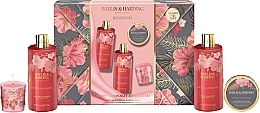 Kup Zestaw - Baylis & Harding Boudoire Tropical Paradise Gift Wrapped Candlelit Gift Set (bubbles/300ml + sh/cr/300ml + h/cr/50ml + candle/60g)