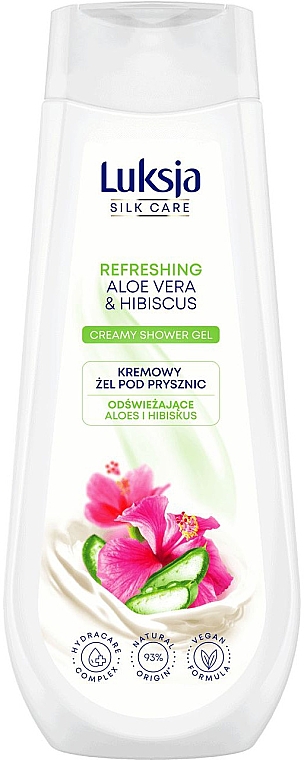 Żel pod prysznic - Luksja Silk Care Refreshing Aloe Vera & Hibiscus Creamy Shower Gel — Zdjęcie N1