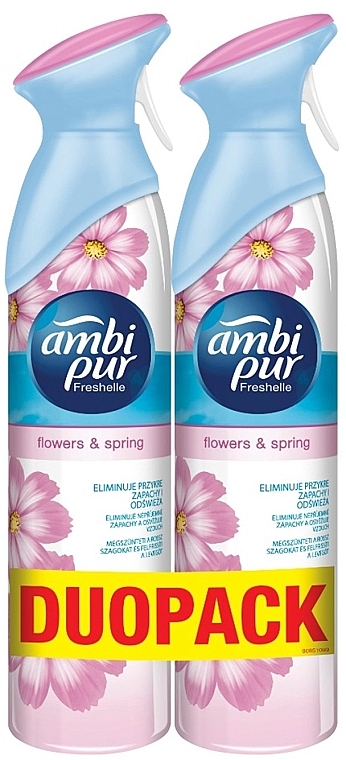 Odświeżacz powietrza Flowers&spring - Ambi Pur Flowers And Spring Air Freshener Spray Duopack — Zdjęcie N1