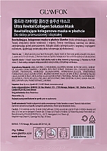 Kolagenowa maska ​​do twarzy do skóry suchej i dojrzałej - Glamfox Ultra Revital Collagen Solution Mask — Zdjęcie N2