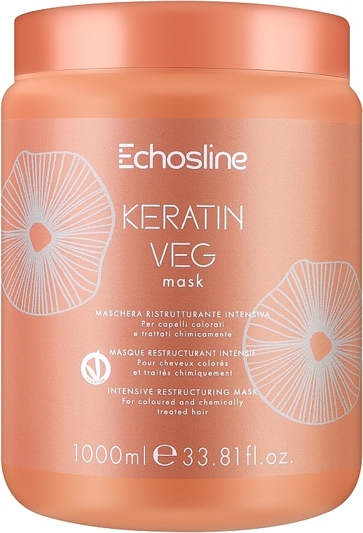 Maska do włosów zniszczonych - Echosline Keratin Veg Mask — Zdjęcie N2