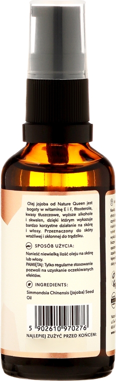 Olej jojoba - Nature Queen Jojoba Oil — Zdjęcie N4