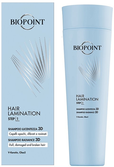 Szampon do włosów Lucentezza 3D - Biopoint Hair Lamination Shampoo — Zdjęcie N1