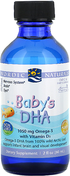 Kwas Omega-3 z witaminą D3 w płynie dla dzieci - Nordic Naturals Baby's DHA Vegetarian — Zdjęcie N2