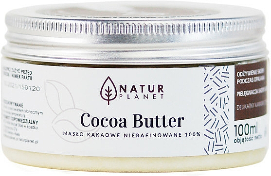 Nierafinowane masło kakaowe - Natur Planet Cocoa Butter — Zdjęcie N1