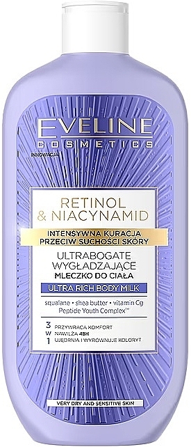 Mleczko do ciała - Eveline Cosmetics Retinol & Niacynamid Ultra Rich Body Milk — Zdjęcie N1
