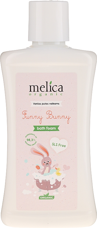 Pianka do kąpieli dla niemowląt - Melica Organic Funny Bunny Bath Foam