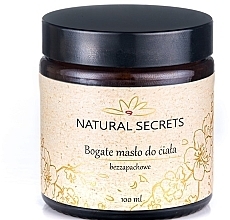 Bogate masło do ciała, bezzapachowe - Natural Secrets Body Oil — Zdjęcie N1