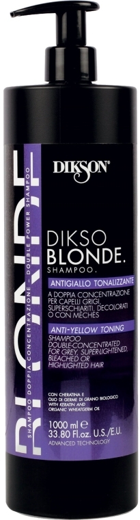 Tonizujący szampon przeciw żółtym refleksom - Dikson Dikso Blonde Anti-Yellow Toning Shampoo — Zdjęcie N2