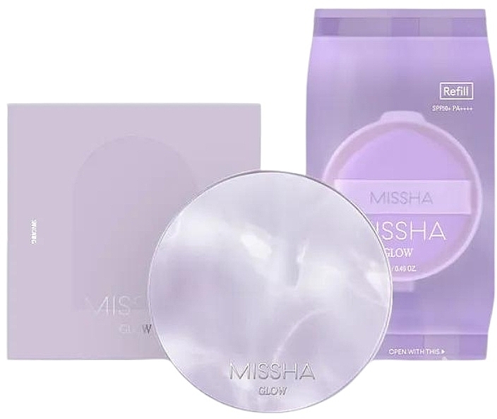 Cushion do twarzy + wymienna jednostka - Missha Glow Layering Fit Cushion SPF50+/PA++++ — Zdjęcie N1