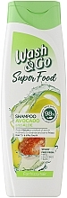 Szampon do niesfornych włosów z awokado i aloesem - Wash&Go Super Food Shampoo — Zdjęcie N1