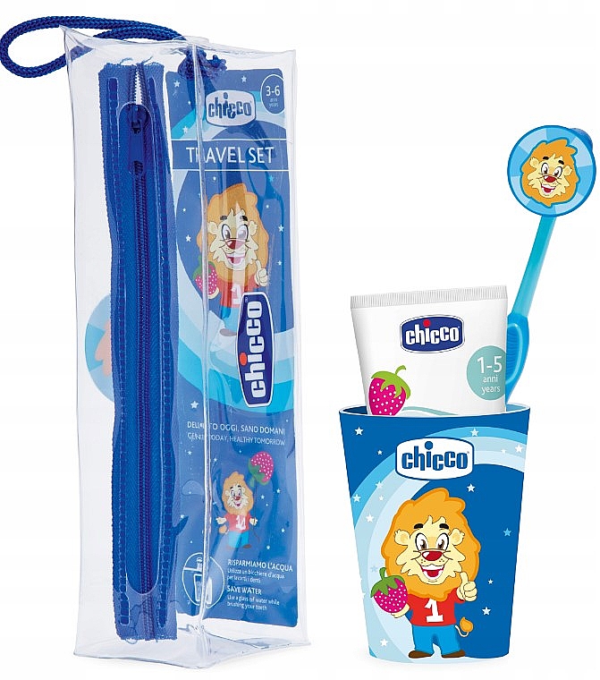 Zestaw do pielęgnacji jamy ustnej, niebieski - Chicco Blue Oral Hygiene Set — Zdjęcie N1