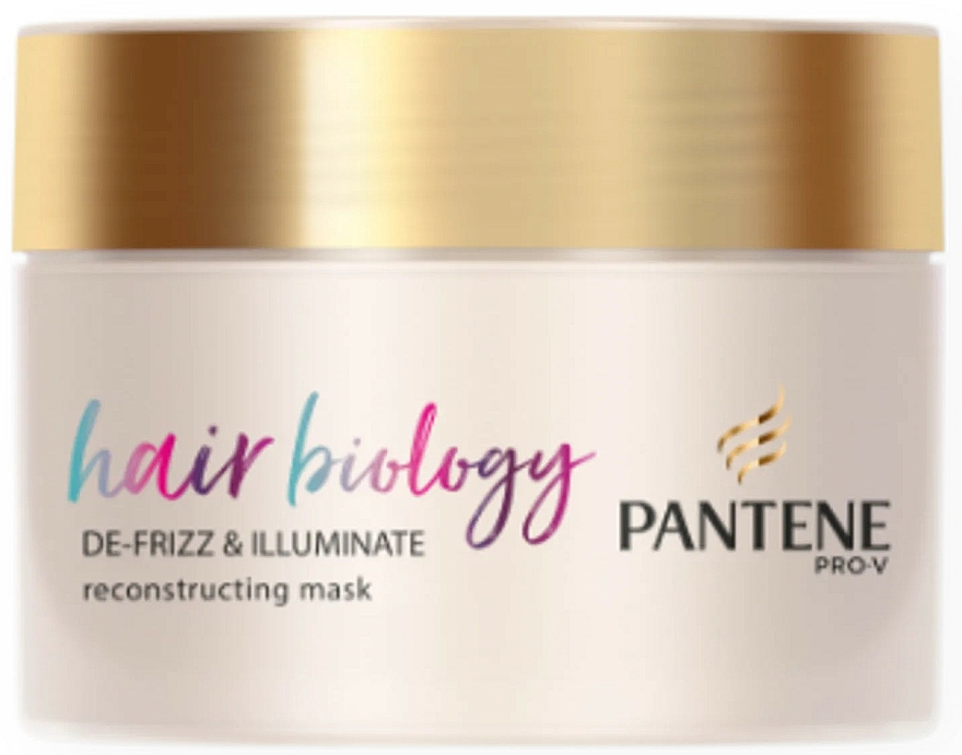 Regenerująca maska do włosów - Pantene Pro-V Hair Biology Defrizz & Illuminate Reconstructing Mask