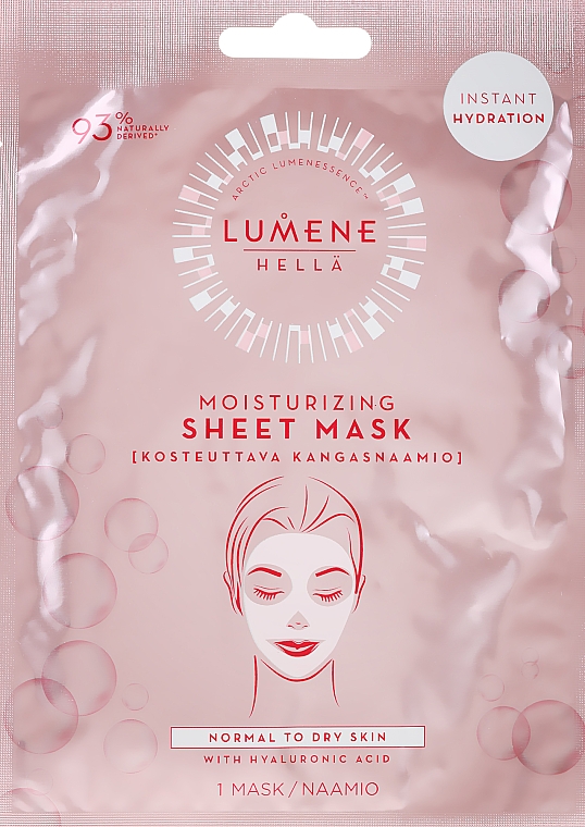 Nawilżająca maska na tkaninie do twarzy - Lumene Hellä Moisturizing Sheet Mask — Zdjęcie N1