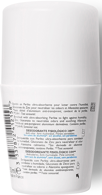 Fizjologiczny dezodorant kulkowy do skóry wrażliwej - La Roche-Posay Physiological 24H Roll-On Deodorant — Zdjęcie N2