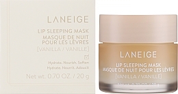 Intensywnie regenerująca maska nocna do ust o zapachu wanilii - Laneige Sleeping Care Lip Sleeping Mask Vanilla — Zdjęcie N2