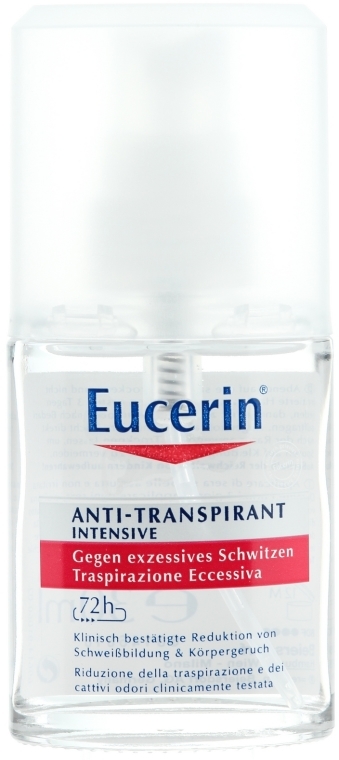 Antyperspirant w sprayu Ochrona przeciw nadmiernemu poceniu 72 h - Eucerin 72h Anti-Transpirant Intensive Pump Spray — Zdjęcie N1