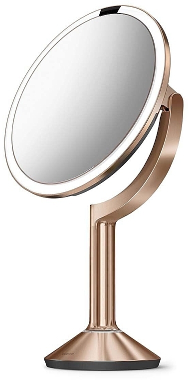 Okrągłe lustro sensoryczne, 20 cm - Simplehuman Sensor Touch Control Trio Mirror Rose Gold — Zdjęcie N3