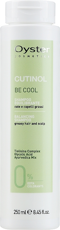 Balansujący szampon do przetłuszczającej się skóry głowy i włosów - Oyster Cosmetics Cutinol Be Cool Shampoo