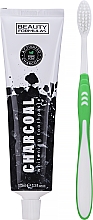 Kup Zestaw do mycia zębów z węglem aktywnym - Beauty Formulas Charcoal (toothbrush/1pcs + toothpaste/100ml)