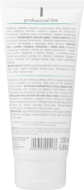 Peeling enzymatyczny z papainą - Ava Laboratorium Professional Line Enzyme Peeling With Papain — Zdjęcie N2