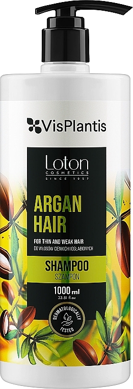 Szampon do włosów cienkich i osłabionych z olejem arganowym - Vis Plantis Loton Argan Hair Shampoo — Zdjęcie N2