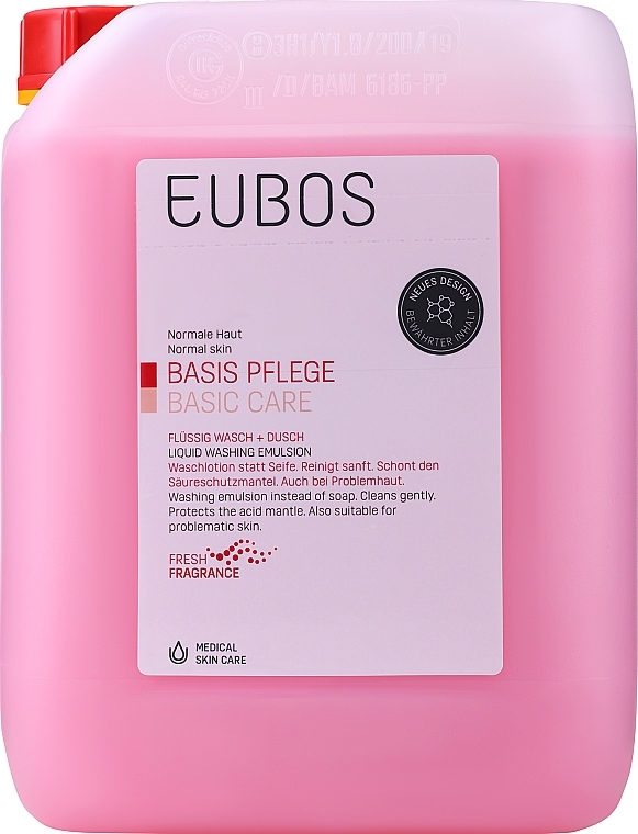 PRZECENA! Bezalkaiczna emulsja myjąca do ciała o świeżym zapachu - Eubos Med Basic Skin Care Liquid Washing Emulsion Red (uzupełnienie) * — Zdjęcie N3