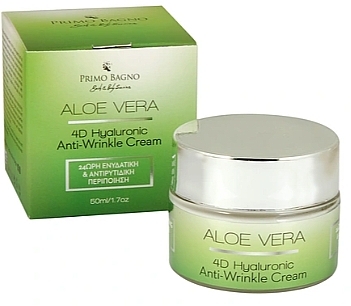 Aloesowy krem przeciwzmarszczkowy do twarzy - Primo Bagno Aloe Vera 4D Hyaluronic Anti-Wrinkle Cream — Zdjęcie N1