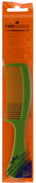 Grzebień do włosów 60304, zielony - Top Choice — фото N1