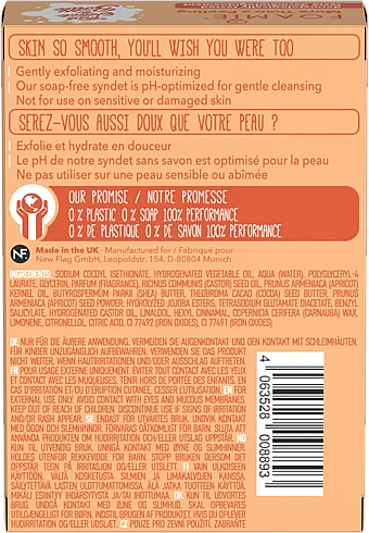 Peelingujące mydło do ciała z pestkami moreli i masłem shea - Foamie Exfoliating Body Bar With Apricot Seeds & Shea Butter  — Zdjęcie N2