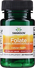 Kup Suplement diety Tetrahydrofolian 5-metylu, 400 mg - Swanson Folate (5-Methyltetrahydrofolic Acid)