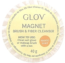 Mydełko w kostce do czyszczenia rękawic i pędzli do makijażu Mango - Glov Magnet Brush & Fiber Cleanser Yellow — Zdjęcie N1