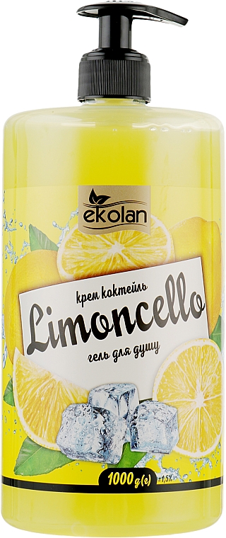 Żel pod prysznic Kremowy koktajl Limoncello, z dozownikiem - EkoLan — Zdjęcie N1