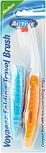 Podróżna szczoteczka do zębów, pomarańczowa - Beauty Formulas Voyager Active Folding Dustproof Travel Toothbrush Medium — Zdjęcie N1